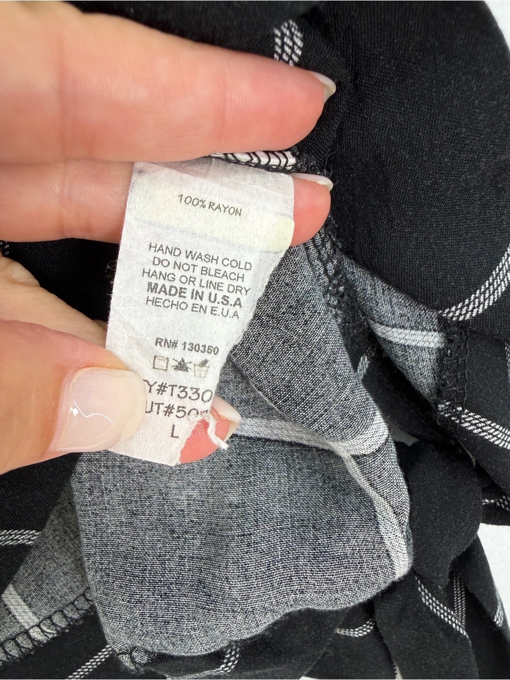 Pants Store Gameday Windowpane Side-Tie Blouse in Black - Picture 4 of 4